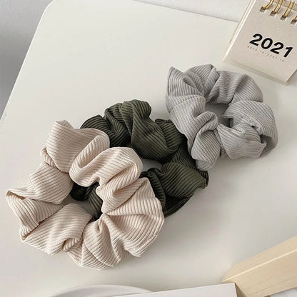 Wholesale 6pcs/pack Women Girls Microfiber Scrunchie Pack Knitted Fabric Chouchou Lot Korean Japan Fashion Scruncies Set 2022