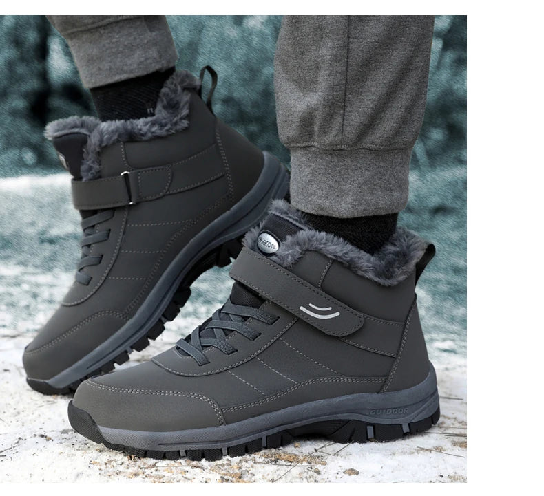 Winter Women Snow Boots Warm Plus Velvet Men Cotton Shoes Windproof Women's Boots Comfortable Casual Shoes Non-slip Hiking Boots