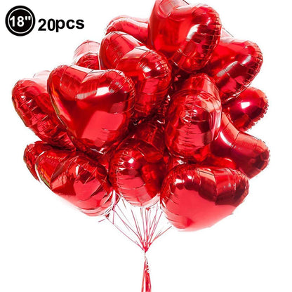 Valentines Day Balloon I Love You Foil Balloons Red Heart Balloons for Anniversary Wedding Romantic Valentines Day Decorations