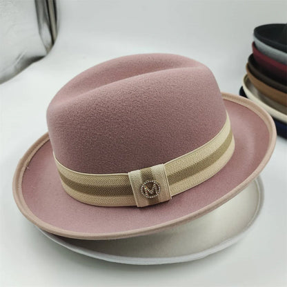 the Derby Hat bowler hat  Fedora for Women and Men Party Hat Men Hat for Winter Elastic Band Felt Hat Jazz Church Hat Wholesale