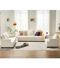 VAcc Sofa,2 Piece Set Comfy Couch with Extra Deep Seats,Modern Sofa- Sofa Couch for Living Room Apartment Lounge,Offwhite Bouc