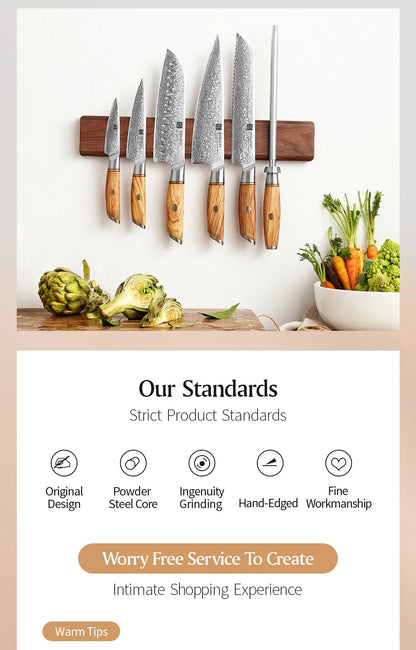 XINZUO Kitchen Knife 6 Set Knife Set 73 Layers Damascus Steel High-end Cooking Tools High Hardness Kitchen Knife Comfort Handle