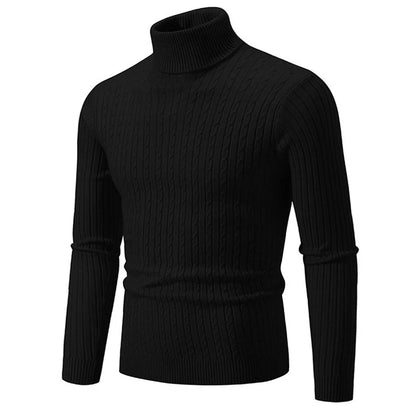 Winter High Neck Thick Warm Sweater Men Turtleneck Brand Mens Sweaters Slim Fit Pullover Men Knitwear Male Double Collar