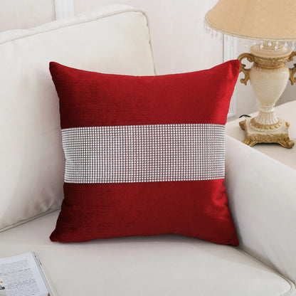 Velvet Fabric Diamond Pillow Cushion Shining Home Decor Pillow Decorative Throw Pillows 45X45cm (Only The Outer Cover)