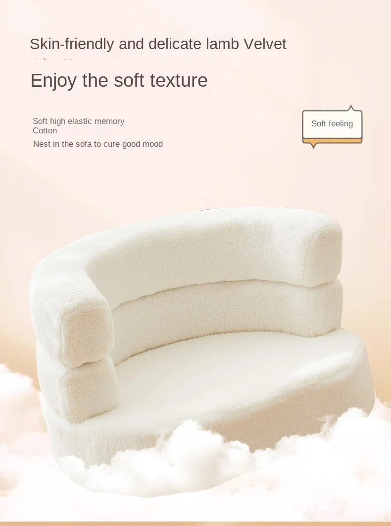 Wuli Huse Internet Celebrity BOBO Wool Lazy Sofa Chair Living Room Bedroom Dressing Room Single Sofa Makeup Chair Dressing Chair