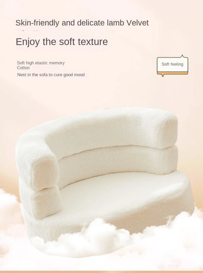 Wuli Huse Internet Celebrity BOBO Wool Lazy Sofa Chair Living Room Bedroom Dressing Room Single Sofa Makeup Chair Dressing Chair