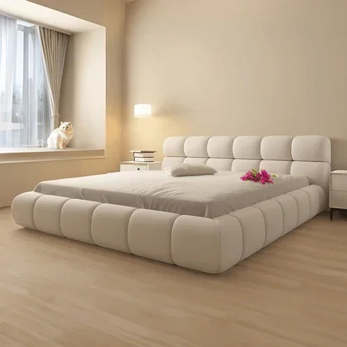 Unique Double Bed Bedroom Aesthetic Europian Nordic Bed Queen Size Minimalist Camas De Matrimonio Dormitorio Home Furniture