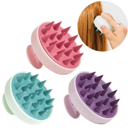 1pc Silicone Shampoo Brush Head Scalp Massage Comb Hair Washing Comb Bath Shower Body Massage Brush Salon Hairdressing Tools