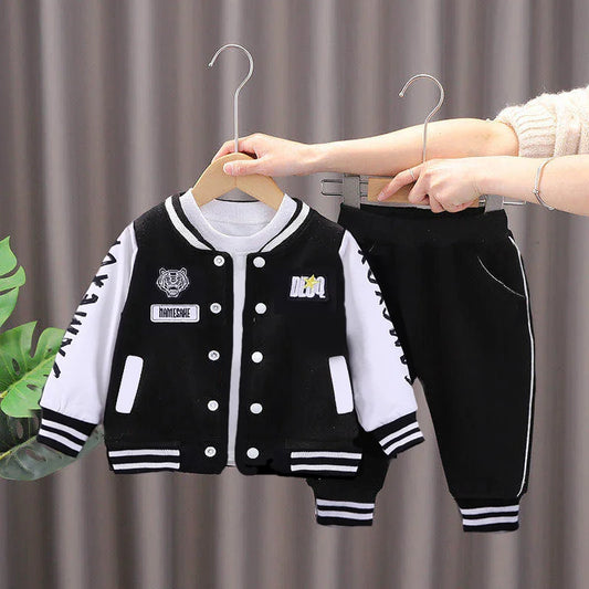 2023 New Kids Baseball Clothing Sets Boys Girls Casual Sports Suit Coat Pant 2Pcs Spring Autumn Thin Baby Tracksuit Outfits 1-4Y - MAGUSTA BEAUTY