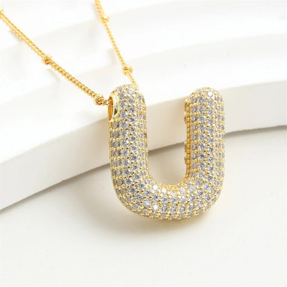 Vintage Stainless Steel Golden letter pendant A-Z Alphabet Initial Necklace for Women  Box Chain Collar Jewelry Gift