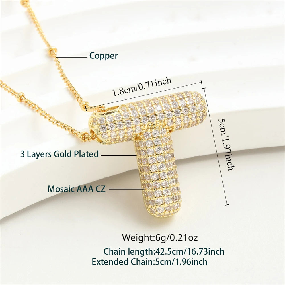 Vintage Stainless Steel Golden letter pendant A-Z Alphabet Initial Necklace for Women  Box Chain Collar Jewelry Gift