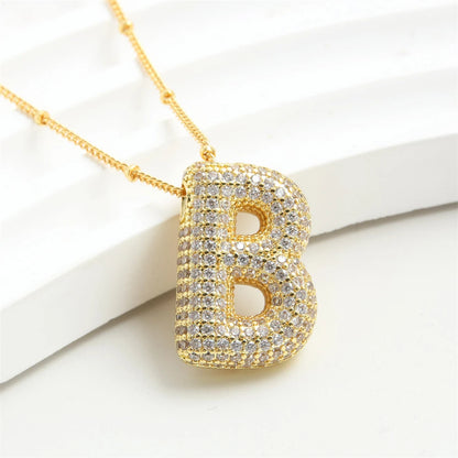 Vintage Stainless Steel Golden letter pendant A-Z Alphabet Initial Necklace for Women  Box Chain Collar Jewelry Gift