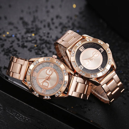 2022 Women's Watches Luxury Brand Fashion Rhinestone Stainless Steel Quartz Ladies Wristwatches Reloj Mujer Best Selling Montre