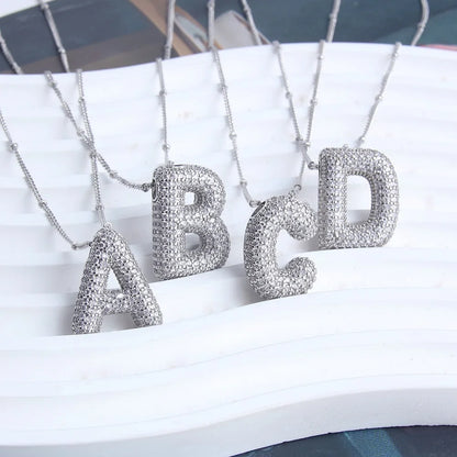 Vintage Stainless Steel Golden letter pendant A-Z Alphabet Initial Necklace for Women  Box Chain Collar Jewelry Gift