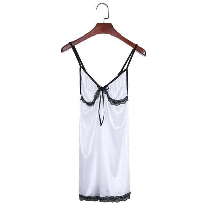 Women's Nightgown Sexy Sleepwear Silk Satin Nightwear Slip Dress Sleeveless Pajamas Sleepwear Plus Size Nightwear Comfortable