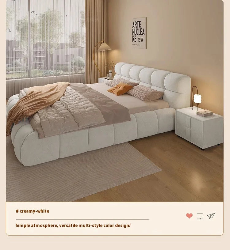 Unique Double Bed Bedroom Aesthetic Europian Nordic Bed Queen Size Minimalist Camas De Matrimonio Dormitorio Home Furniture