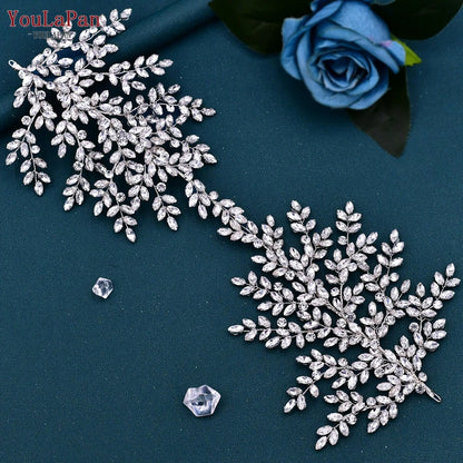 YouLaPan HP500 Rhinestone Bridal Headband Tiara Wedding Hair Accessories Luxury Bride Headpiece Pageant Headdresses Hair Jewelry