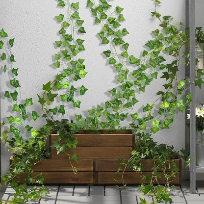 10/2M Artificial Plant Green Ivy Leaf Garland Hanging Vines Outdoor Greenery Wall Decor DIY Fake Wreath Leaves Home Party Decor