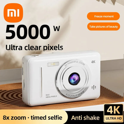 Xiaomi 4K Digital Camera Retro CCD Portable Card Camera Entry-level Camera Dual Camera Flash 50 Million Pixels Auto Focus