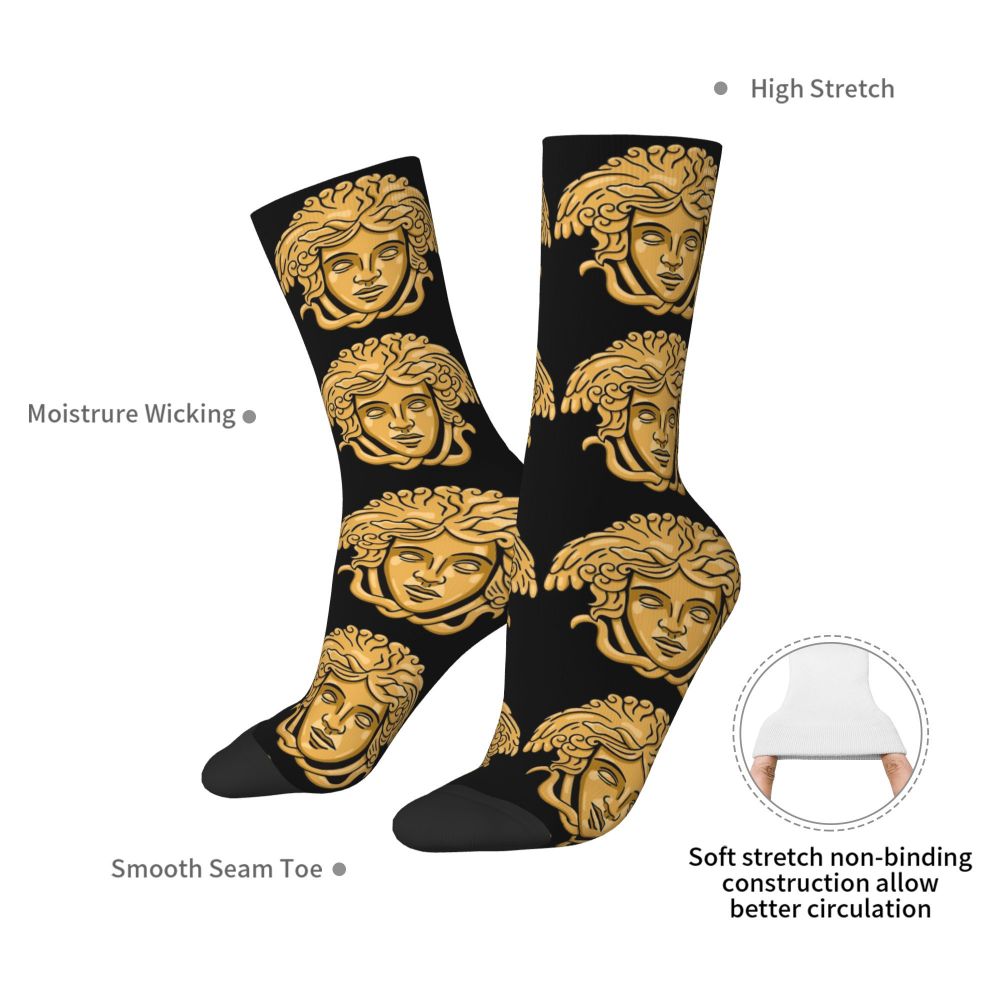 Vintage Medusa Head Crazy Men's compression Socks Unisex Greek Mythology Harajuku Seamless Printed Funny Novelty Happy Crew Sock