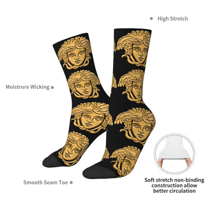 Vintage Medusa Head Crazy Men's compression Socks Unisex Greek Mythology Harajuku Seamless Printed Funny Novelty Happy Crew Sock