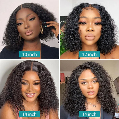 Xcurly Curly Short Bob Human Hair Wigs Glueless 13X6 HD Lace Frontal Wig 13x4 Deep Wave Brazilian For Women