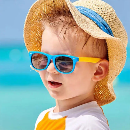 2024 Fashion Brand Children's Color Sunglasses Anti UV Baby Sunshade Anti Blue Light Glasses Girl and Boy Sunglasses UV400