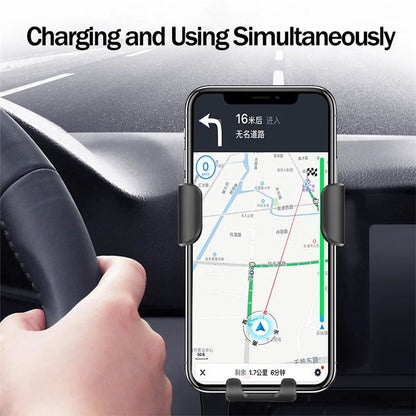 15W Wireless Car Charger Mount Air Vent Mobile Phone Holder Stand Fast Charging Station For iPhone 14 13 12 11 X Xiaomi Samsung