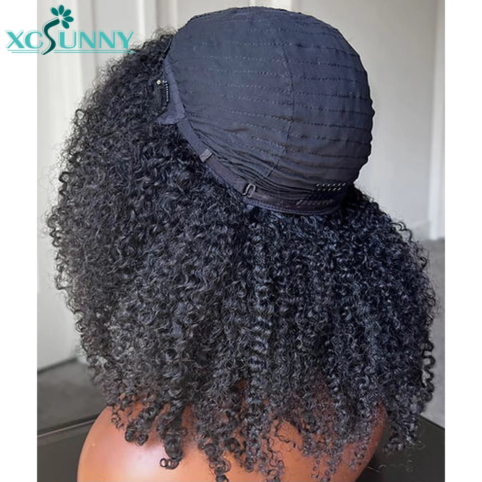 V Part Wig Human Hair Afro Kinky Curly Vpart Wig No Leave Out With Your Hairline Brazilian Upgrade U Part Wig For Women