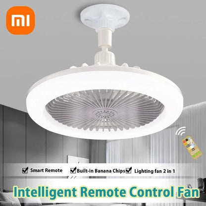 Xiaomi Ceiling Fan with Lighting Lamp Converter Base with Remote Control Ceiling Fan Lamp for Bedroom Living Home Silent 3 Speed