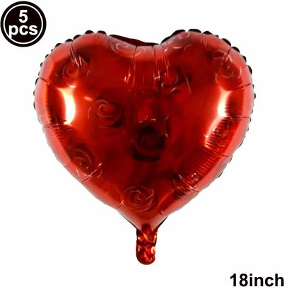 Valentine's Day Themed Heart Shaped Balloon Red Girls Birthday Party Valentine's Day Wedding Decoration Supplies Girl Favor Gift