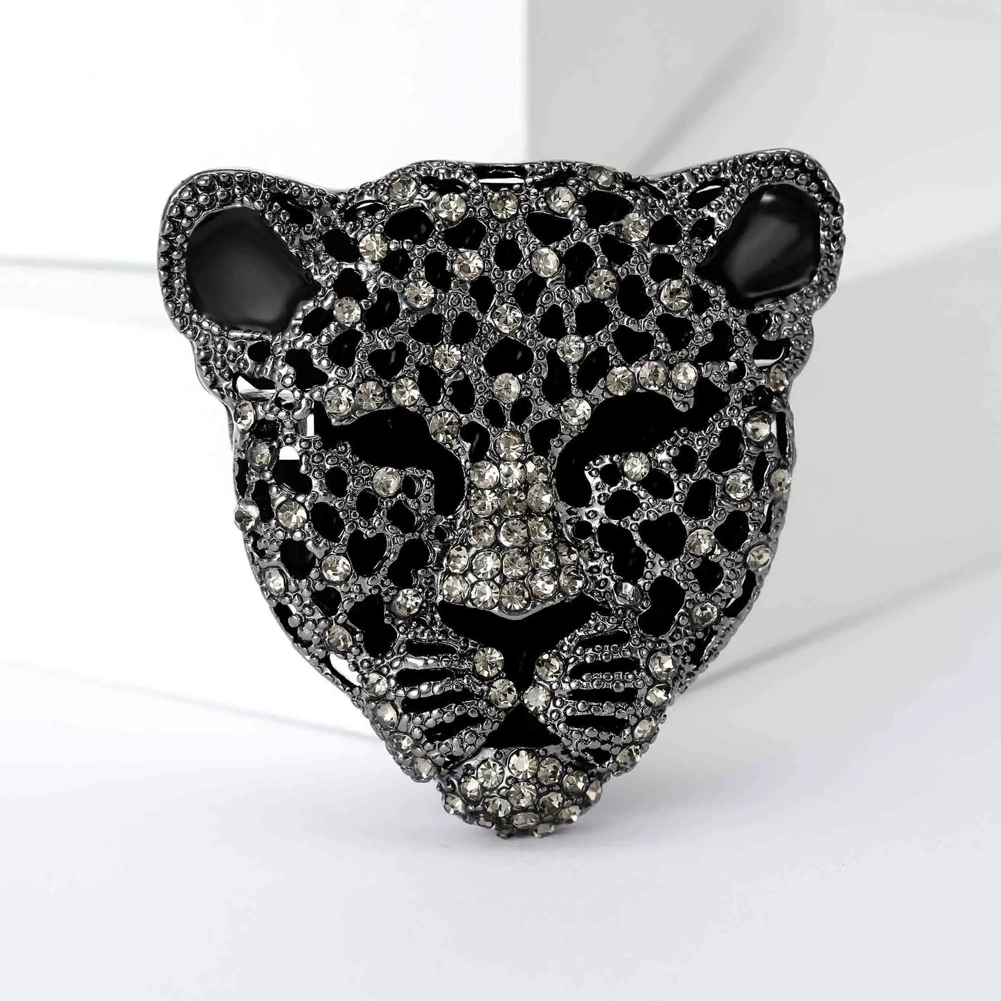 Women's Rhinestone Leopard Brooches Unisex Animal Pins 4-Color Office Party Casual Accessories Gifts