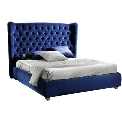 Tufted fabric Upholstered Italy luxury bed design furniture bedroom set king size bed frame