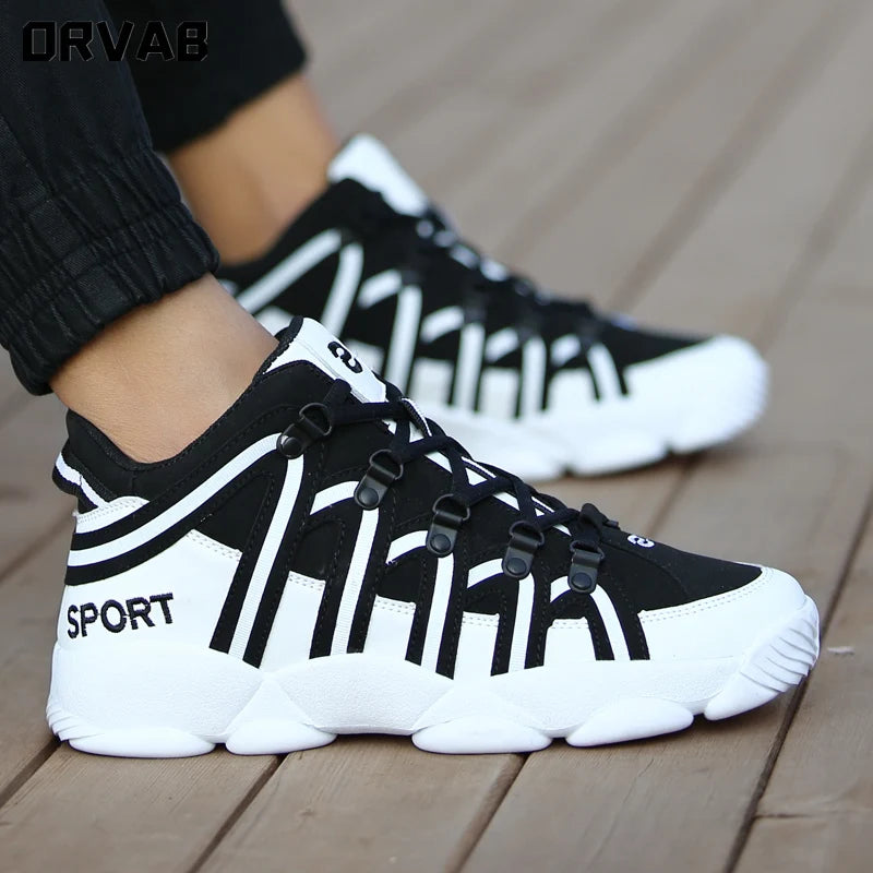 Brand Fashion Men Luxury Sneakers Split Leather City Leisure Men Casual Shoes Breathable Walking Footwear Male Shoes Men Flats - MAGUSTA BEAUTY