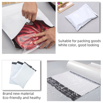 10-100Pcs Shipping Bags For Packaging Courier Bag Self Adhesive Seal White Mailing Bags Envelope Storage Bag