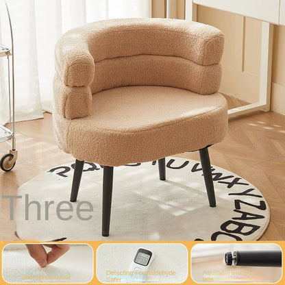 Wuli Huse Internet Celebrity BOBO Wool Lazy Sofa Chair Living Room Bedroom Dressing Room Single Sofa Makeup Chair Dressing Chair