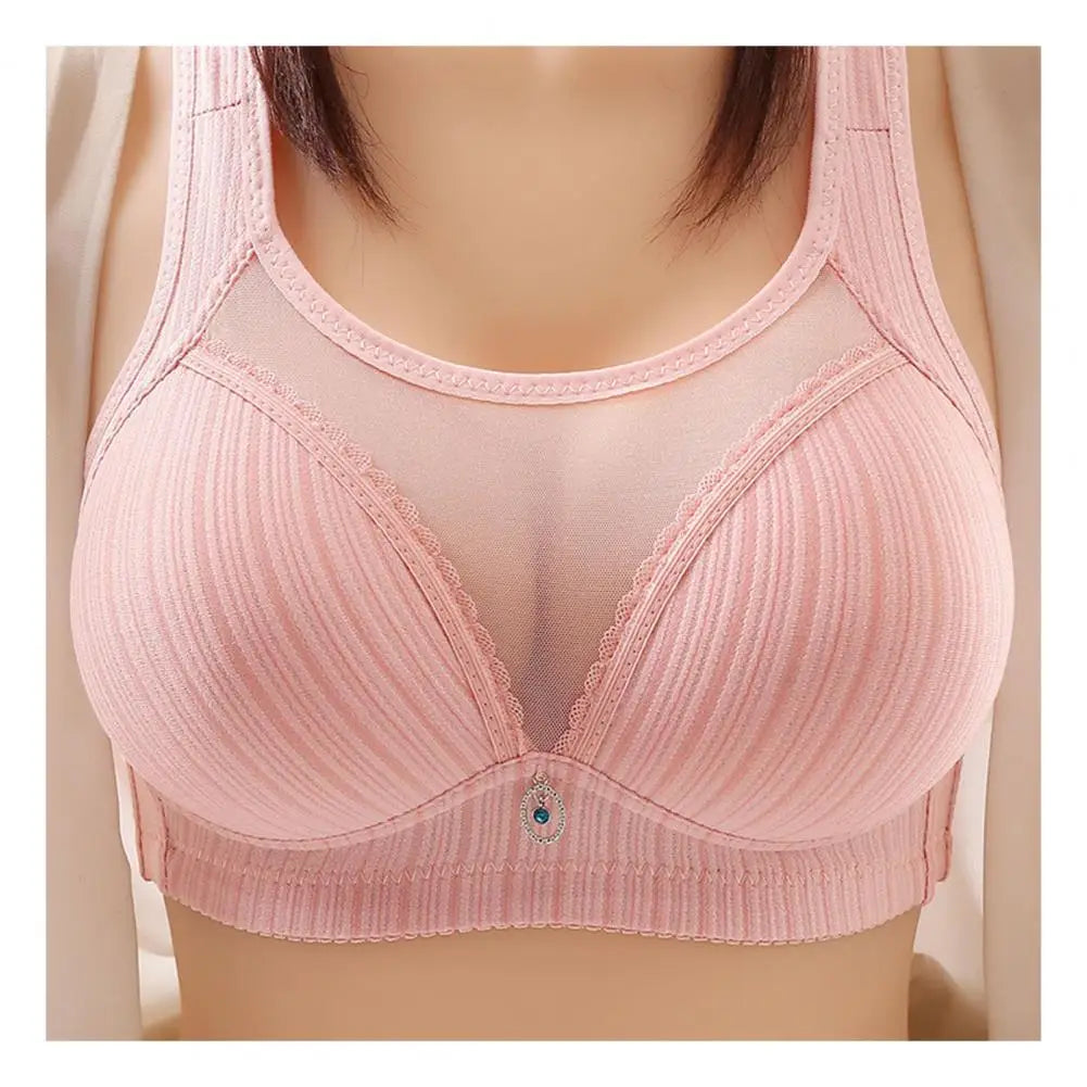 Women Wireless Free Bra Comfortable Non-slip Push-up Sports Bra with Wide Shoulder Straps Chest Pad for Women Breathable