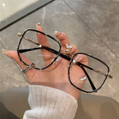 Transparent Computer Glasses Frame Women Men Anti Blue Light polygon Eyewear Blocking Glasses Optical Spectacle Eyeglass