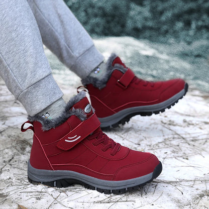 Winter Women Snow Boots Warm Plus Velvet Men Cotton Shoes Windproof Women's Boots Comfortable Casual Shoes Non-slip Hiking Boots