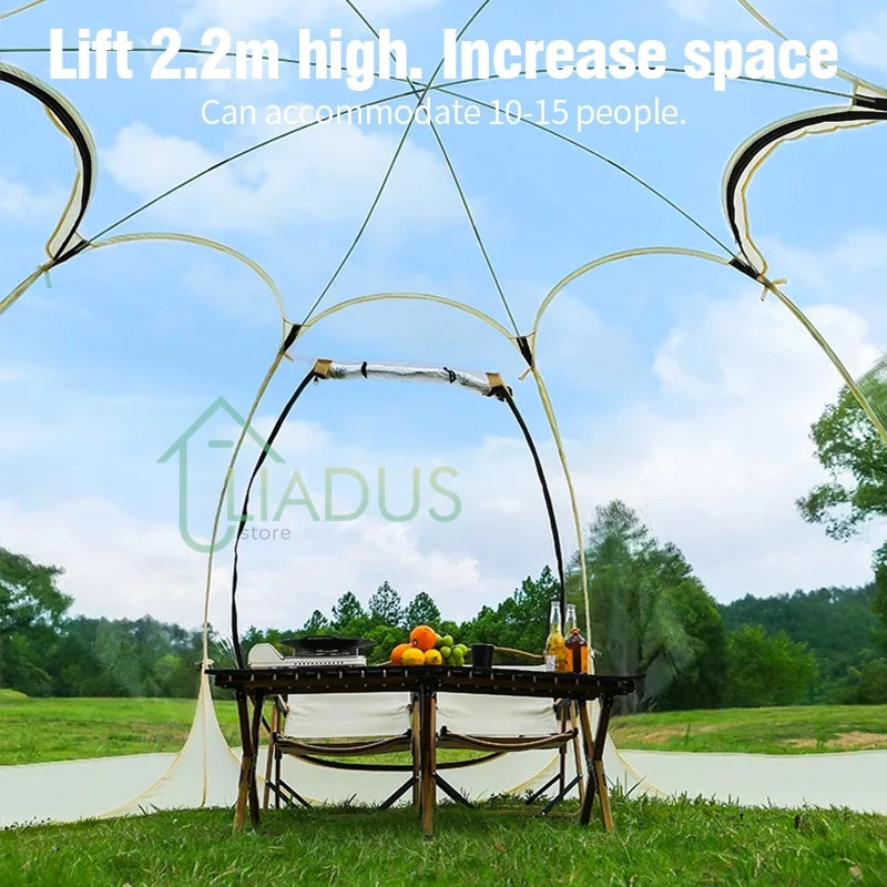 Transparent Dome Tent Camping Tent Outdoor Waterproof 4-8 Person Transparent Mushroom Tent For Wild Trips Hiking SurvivalOutdoor