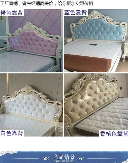 Waterproof Soft Double Bedroom Set Simple Kawaii Modern Queen Bedroom Set Storage White European Meubles De Chambre Furnitures