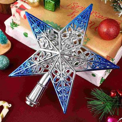 Tree Topper Christmas Starparty Decoration Treetoptoppers Blue Decorchraitmas Supplies Favors Cute Patriotic Outdoor