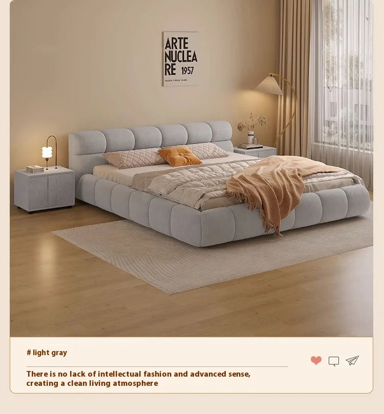 Unique Double Bed Bedroom Aesthetic Europian Nordic Bed Queen Size Minimalist Camas De Matrimonio Dormitorio Home Furniture