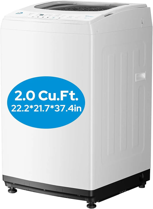 Washing Machine 2.0 Cu.Ft. Compact Full Automatic lavadora portatil for Apartments, RV, Dorms Portable Washer, White