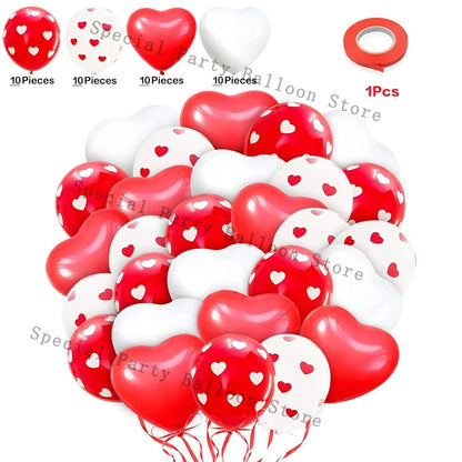 Valentine Decoration Balloon Garland Arch Kit Rose Red Heart Love Balon for Wedding Anniversary Valentine Day Gift 14 De Febrero