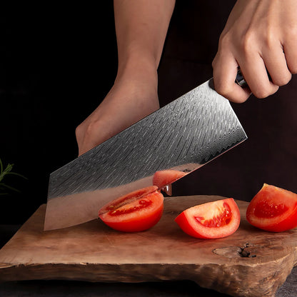 XITUO 1-9 PCS Damascus Steel Kitchen Knives High Quality Chef Chopping Vegetable Slicing Deboning Bread Knife Black Resin Handle