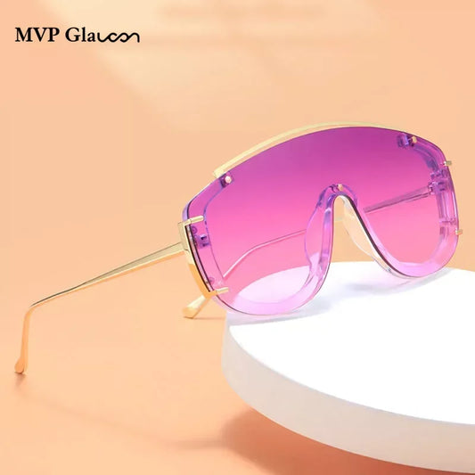 2023 Fashion Modern Oversized Sunglasses For Women Hot Quality Vintage Siamese Square Frame Sun Glasses Luxury Dedigner Ins