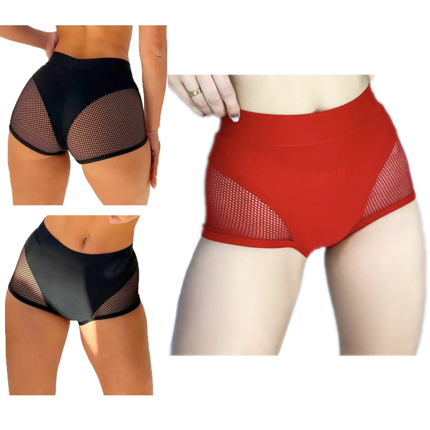 Women Girl Sports Fitness Workout Yoga Hollow Out Fishnet Push Up Booty Shorts Pole Dancing Costume Hot Pants Beachwear Clubwear