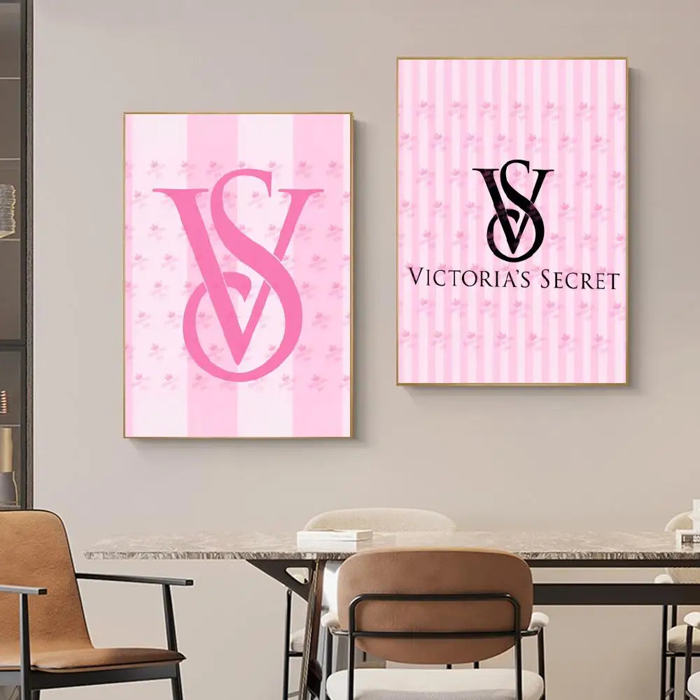 1PC Pink Poster Waterproof HD Sticker V-VictoriaS Fashion S-Secret Bedroom Entrance Home Living Room Bar Wall Decoration - MAGUSTA BEAUTY