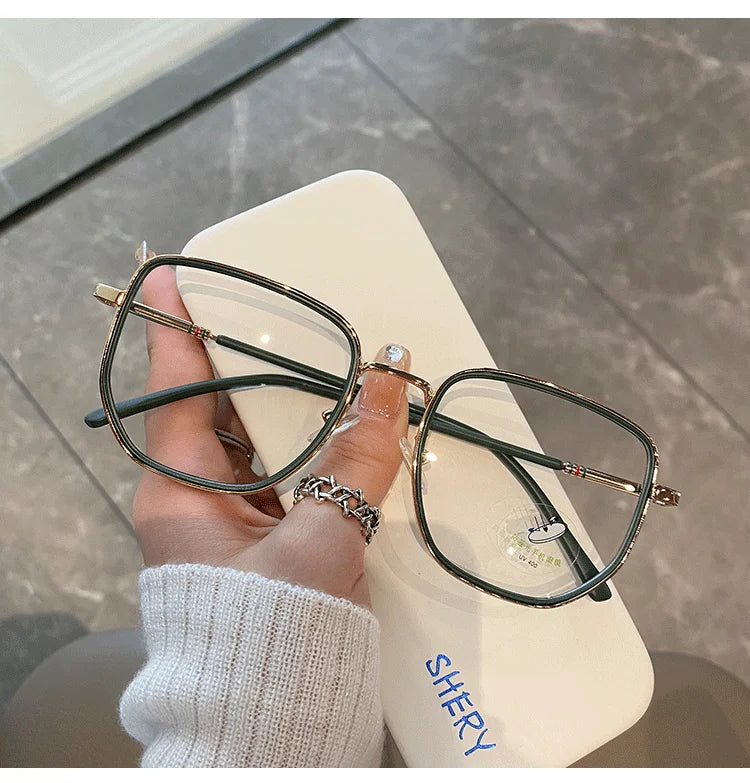 Transparent Computer Glasses Frame Women Men Anti Blue Light polygon Eyewear Blocking Glasses Optical Spectacle Eyeglass